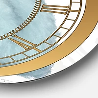 Designart 'Glam Cosmetics Blue Bag Glam Wall Clock