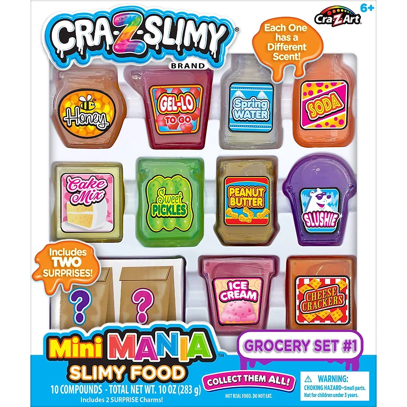 Cra-Z-Slimy® Mini Mania™ Slimy Food Scented Slime Set