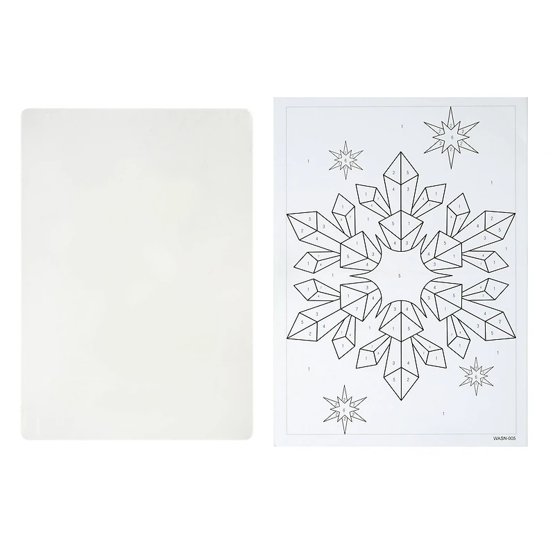 5" x 7" Snowflake Paint-by-Number Acrylic Surface Kit