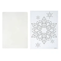 5" x 7" Snowflake Paint-by-Number Acrylic Surface Kit