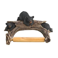 9" Black Bear Toilet Paper Holder