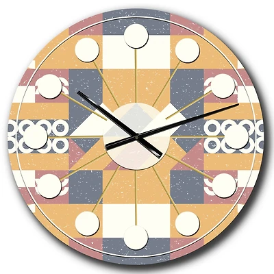 Designart 'Retro Geometric Design Vi Mid-Century Modern Wall Clock