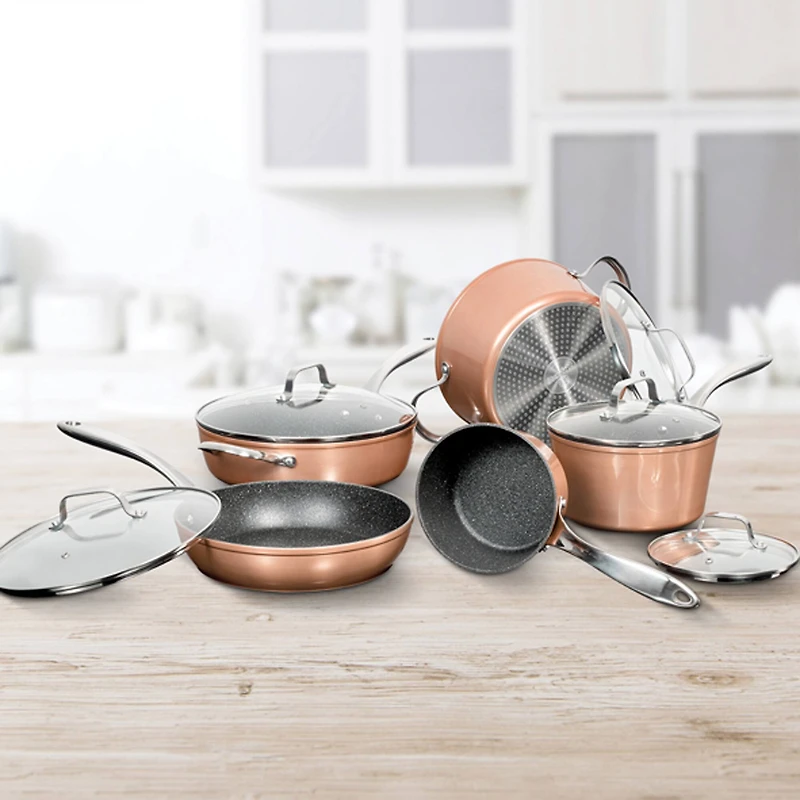 THE ROCK by Starfrit 10-Piece Copper Cookware Set