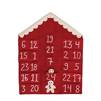 Hello Honey® 21.5" Gingerbread House Felt Advent Calendar Wall Hanging