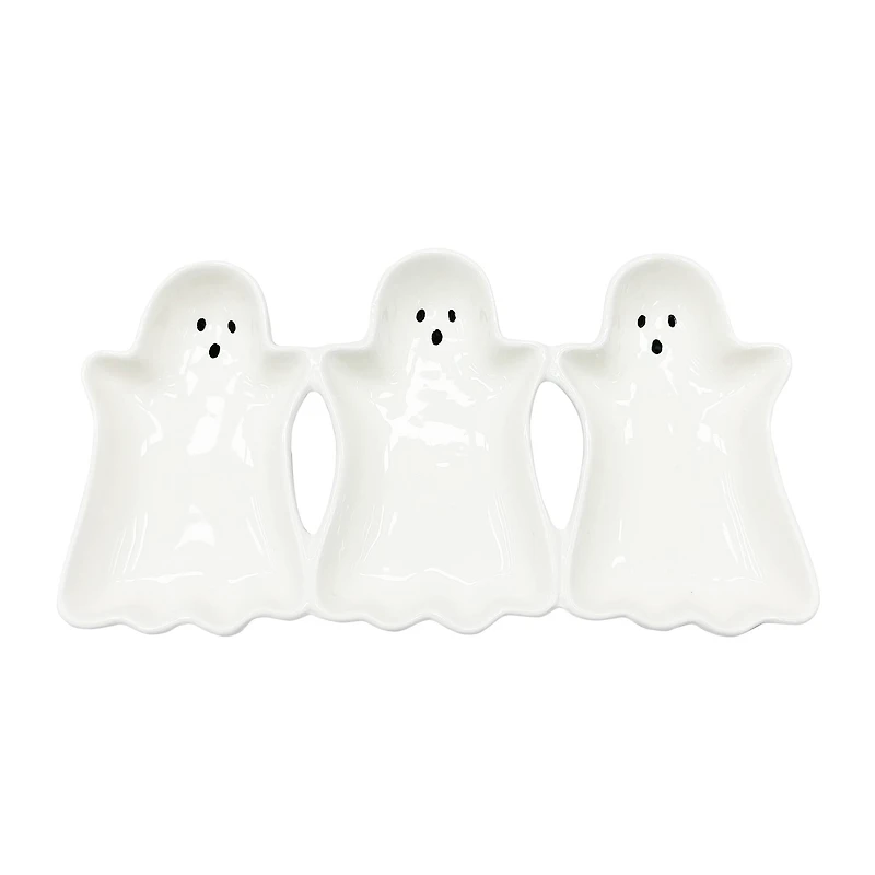 13" White Ghosts Plate by Makery™