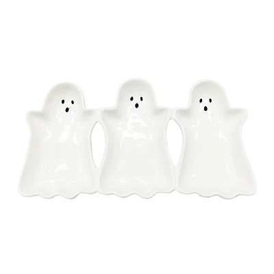 13" White Ghosts Plate by Makery™