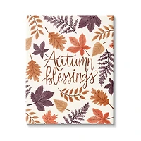 Stupell Industries Autumn Blessings Fern Leaves Nature Canvas Wall Art