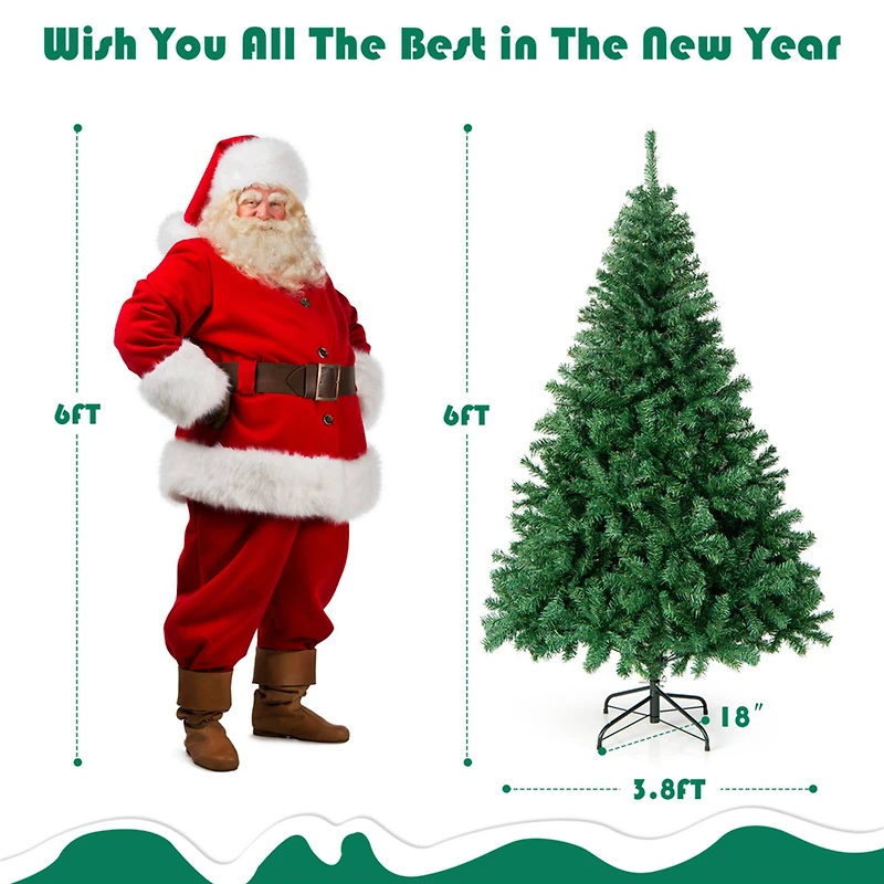 6ft. Unlit Green Pine Artificial Christmas Tree