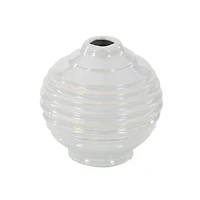 White Stoneware Modern Vase Set