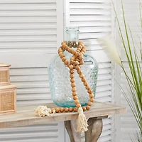 Brown Wood Bohemian Bead Garland 82" x 1" x 1"