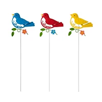 Glitzhome® 16" Metal Bird Welcome Yard Stake Set