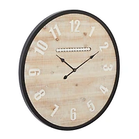 Brown Farmhouse Wood Wall Clock, 32" x 32"