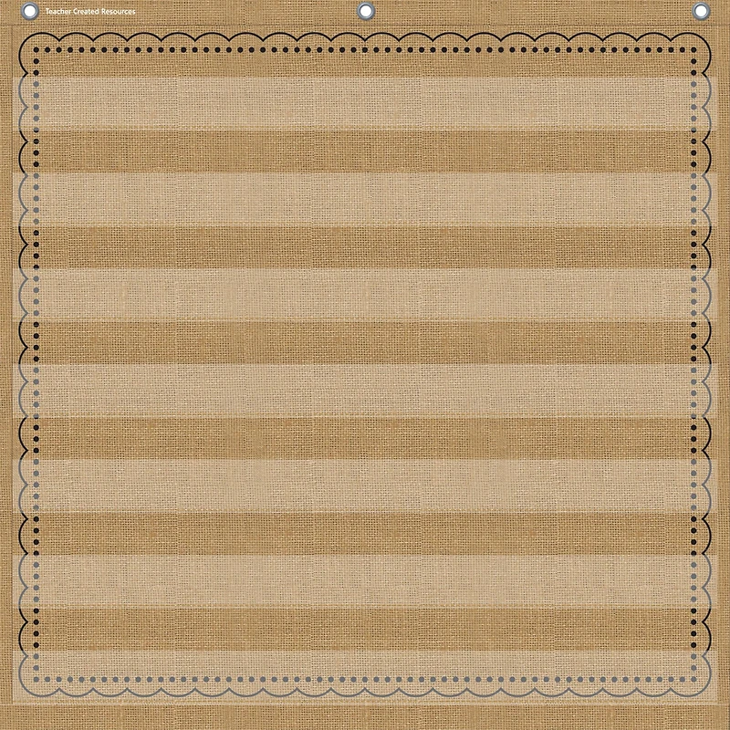 Teacher Created Resources Burlap Pocket File Storage Pocket Chart