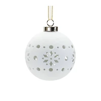 6 Pack White Onion & Ball Porcelain Ornaments