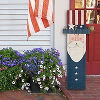 Glitzhome® 36" Patriotic Uncle Sam Porch Sign