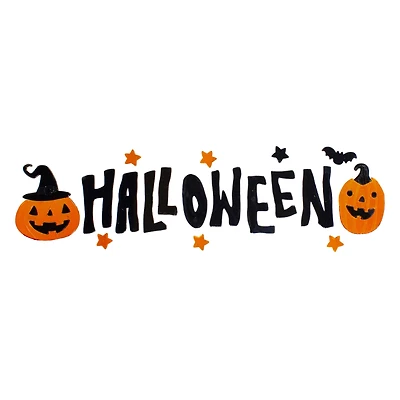 Black & Orange Halloween Gel Window Clings