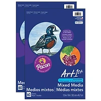 Art1st® Mixed Media Art Paper, 2 Packs of 60