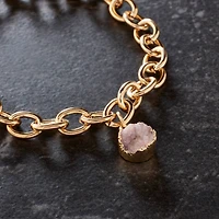 Round Blush Dyed Quartz Charm by Bead Landing™