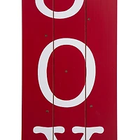 Glitzhome® 40" Lighted Wooden Sleigh JOY Porch Sign with Timer