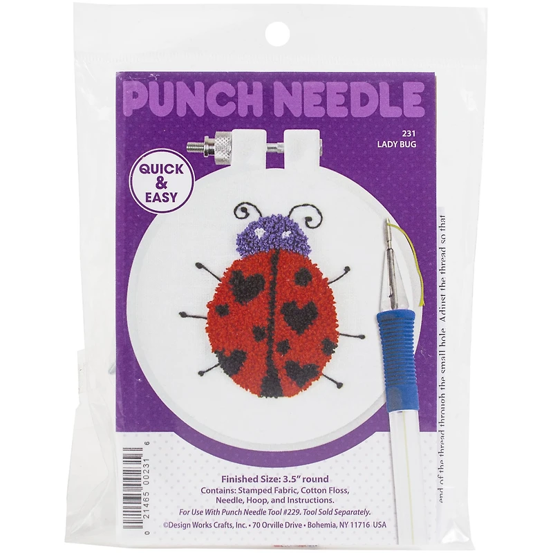 Design Works™ Lady Bug Punch Needle Kit