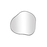 CosmoLiving by Cosmopolitan 23" x 22" Black Metal Abstract Wavy Wall Mirror