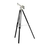 57" Silver Metal Telescope Decoration