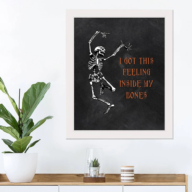 I Got this Feeling inside my Bones 16" x 20" White Framed Print Under Plexiglass