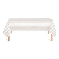 102" Neutral Easy Stripes Tablecloth