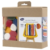 LoRan® Latch-Stitch™ Pillow Kit, Bright Stripe Design