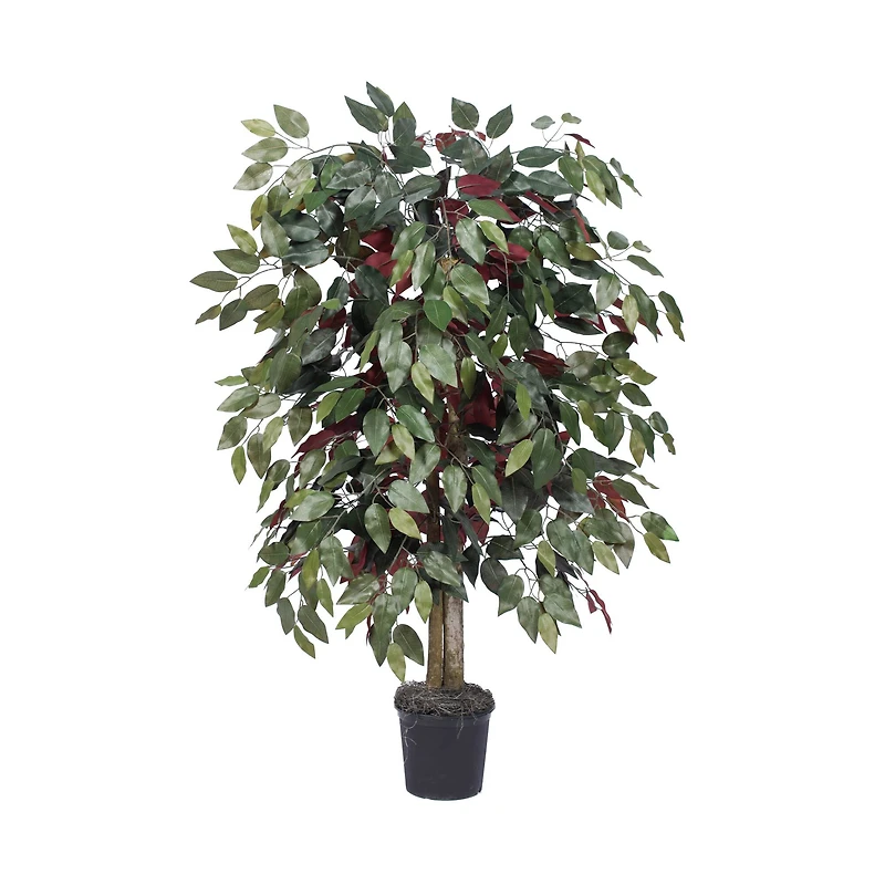 4ft. Artificial Capensia Bush with Black Plastic Pot
