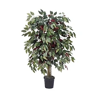 4ft. Artificial Capensia Bush with Black Plastic Pot
