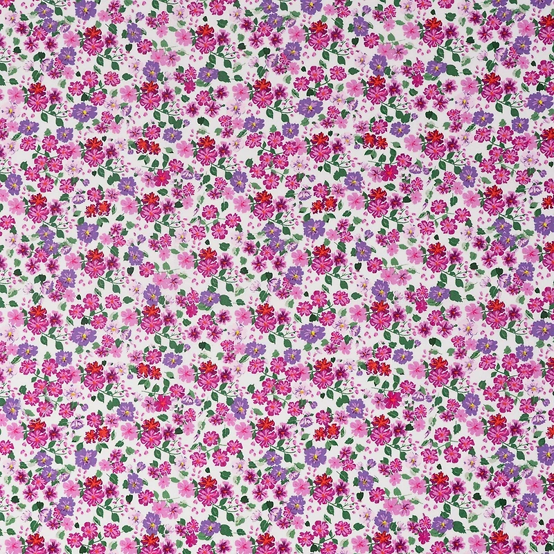 SINGER Spring Purple Floral Cotton Fabric Bundle