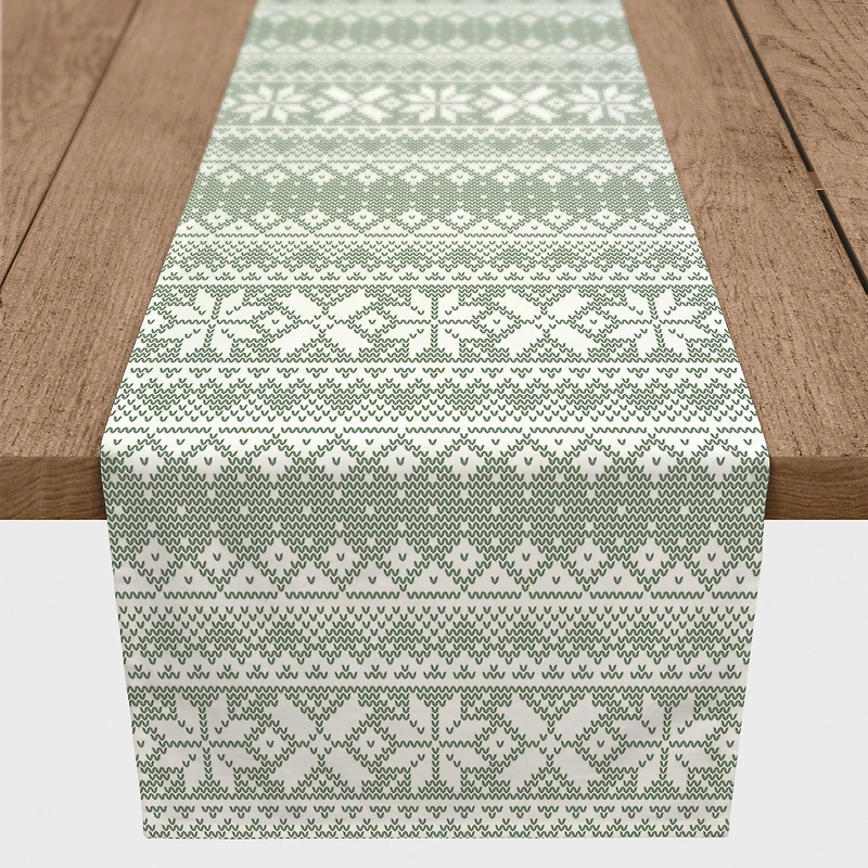 72" Sage Sweater Twill Table Runner