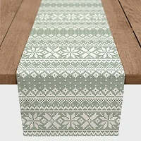 72" Sage Sweater Twill Table Runner