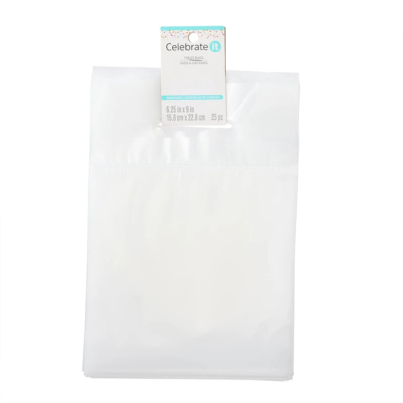 Clear Zip Treat Bags with Handle by Celebrate It™, 25ct.
