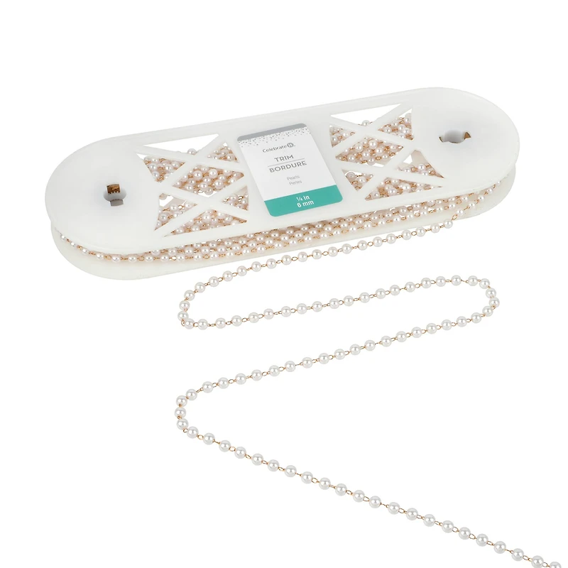 1/4" Pearl Trim Ribbon by Celebrate It®