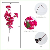 47" Pink Bougainvillea Flower Stems, 3ct.