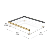 Mind Reader Cosmopolitan Collection Gold Paper Tray