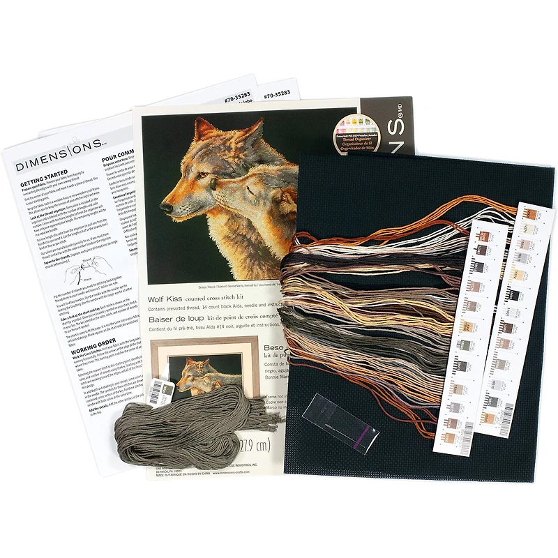 Dimensions® Wolf Kiss Counted Cross Stitch Kit