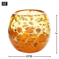 4" Orange Bowl Vase
