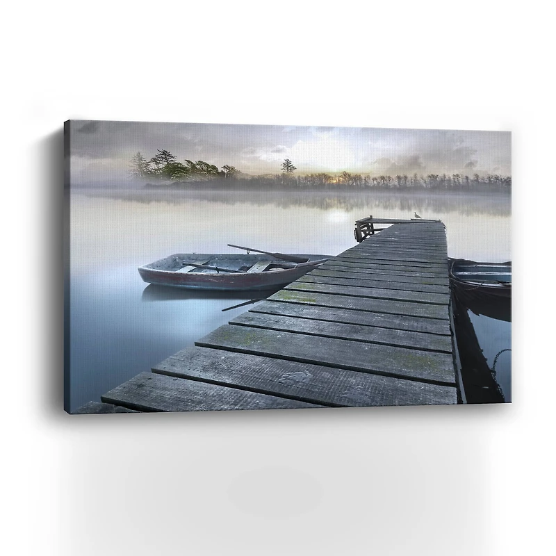 Misty Morning Pier Canvas Giclee