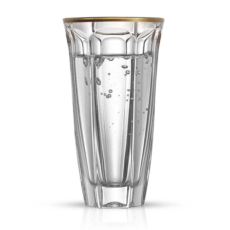 JoyJolt® 8.7oz. Gold Rimmed Windsor Crystal Highball Glasses, 2ct.