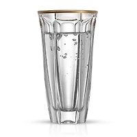 JoyJolt® 8.7oz. Gold Rimmed Windsor Crystal Highball Glasses, 2ct.