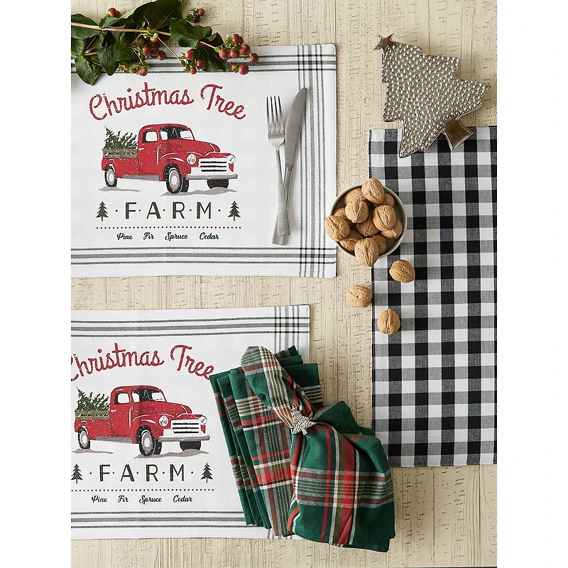DII® Tree Farm Truck Printed Placemats, 6ct.