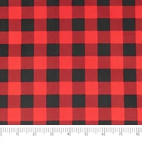SINGER Christmas Holiday Red Buffalo Check Cotton Fabric