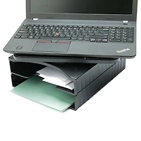 Mind Reader Black 2-Tier Swivel Top File Organizer