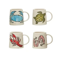 Hello Honey® Coastal Designs Stoneware Mug Set