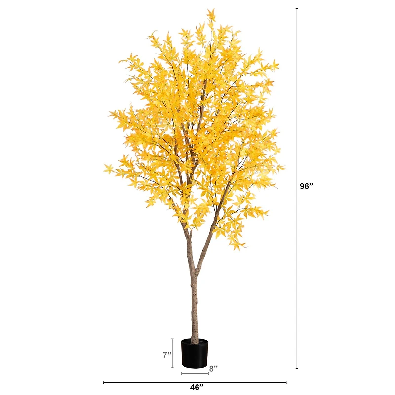 8ft. Potted Artificial Autumn Maple Tree