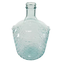 17" Blue Glass Farmhouse Vase