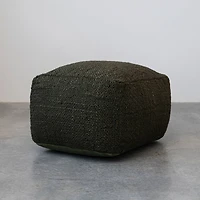 Hello Honey® 26" Olive Green Handwoven Jute & Cotton Pouf Ottoman